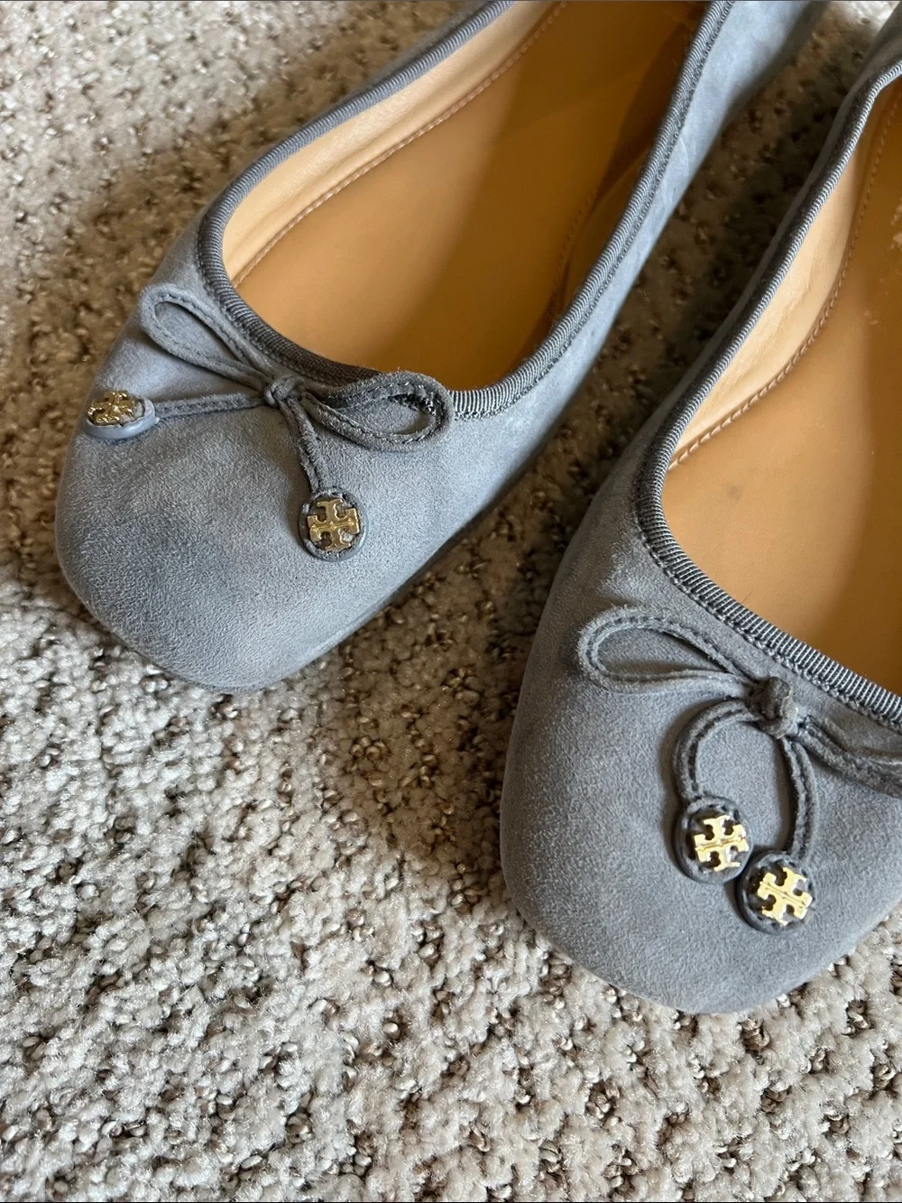 Tory Burch gray flats 9.5 ballet
